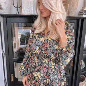 LoveShackFancy Ruffle Mini Skirt in Night Sky Glow